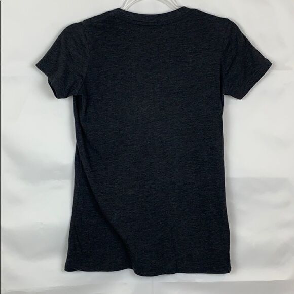 Fossil Grey embroidered deep v neck tee - Picture 4 of 7